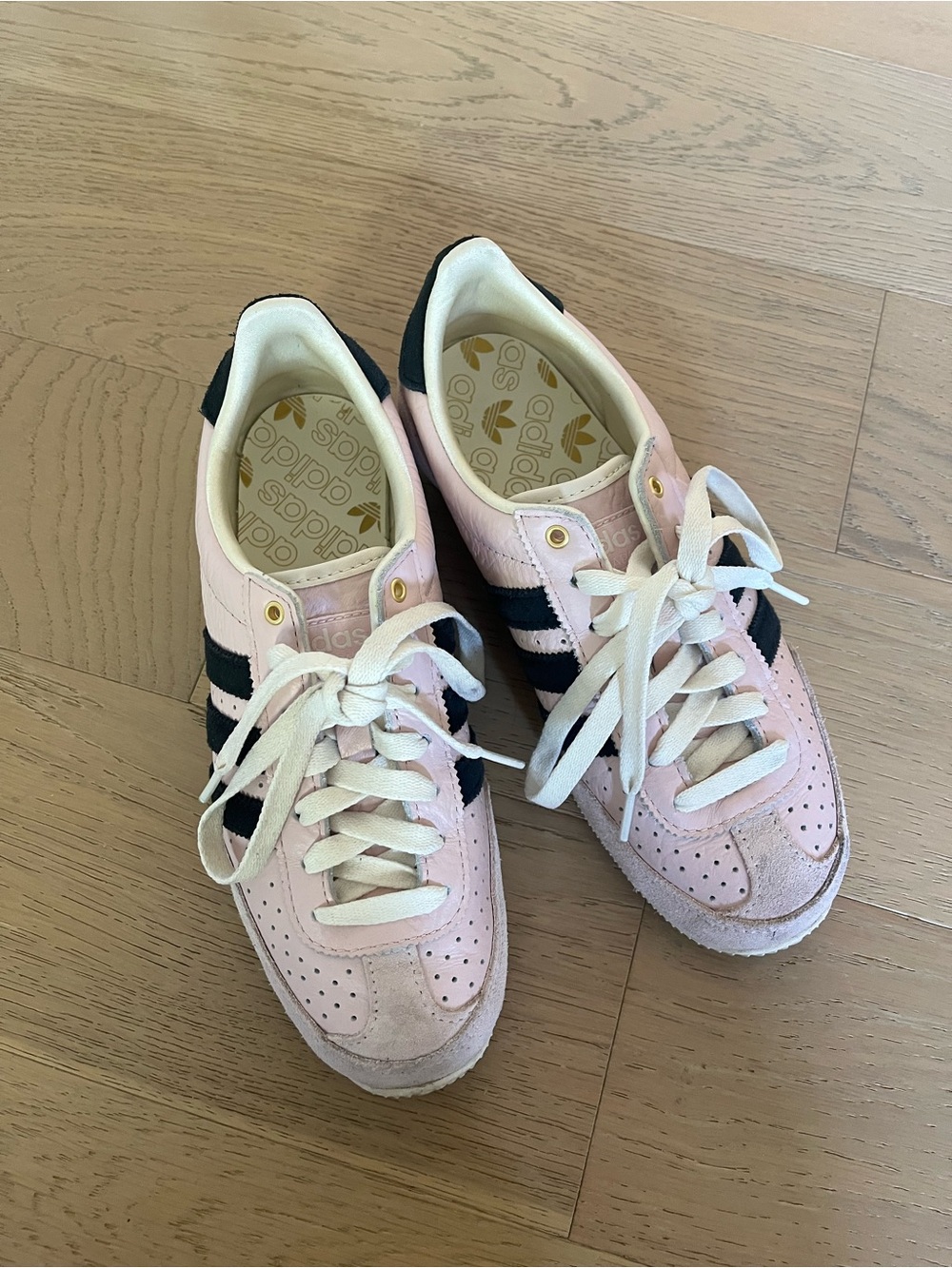 adidas Pink and Black Suede Leather Women's Sneakers